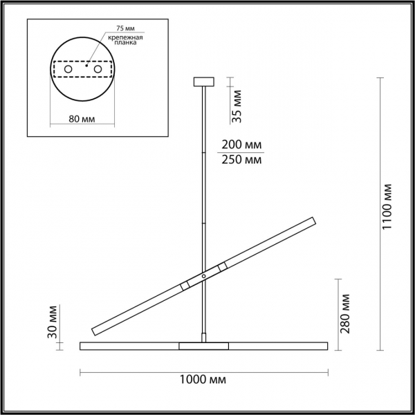 4307/4 HIGHTECH ODL22 163 черный Потолочный светильник IP20 G9 4*40W SOHO, изображение 6