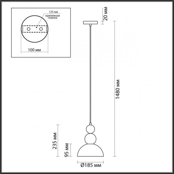 5615/1 SUSPENTIONI LN23 203 золотой, разноцветный Подвес E27 1*60W 220V ANFISA, изображение 4