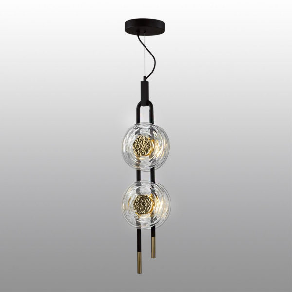 5407/23L MODERN ODL_EX24 27 черный/золотой/металл/стекло Подвес LED 23W 3000K 1940Лм MAGNET, изображение 3