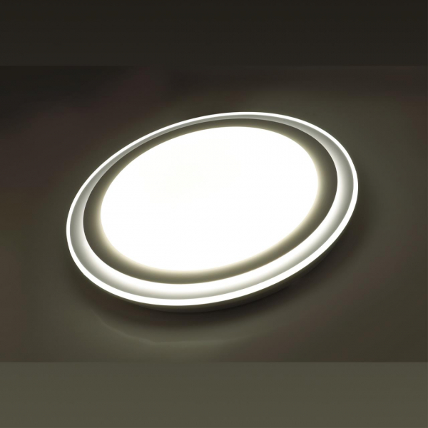 7617/DL PALE SN 96 Светильник пластик/белый LED 48Вт 3000-6300K D410 IP43 пульт ДУ SETTA, изображение 5