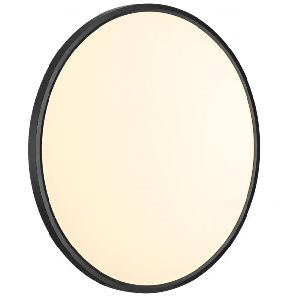 7660/48L MITRA LED SN 54 Светильник пластик/белый/черный LED 48Вт 3000/4000K D600 IP40 ALFA BLACK, изображение 4