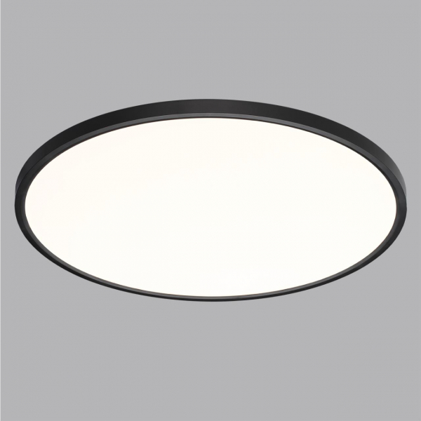 7660/48L MITRA LED SN 54 Светильник пластик/белый/черный LED 48Вт 3000/4000K D600 IP40 ALFA BLACK, изображение 3
