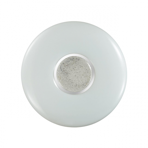 2074/DL PALE SN 069 Светильник пластик/белый/хром/прозрачный LED 48Вт 3000-6300K D410 IP43 пульт ДУ LAZANA