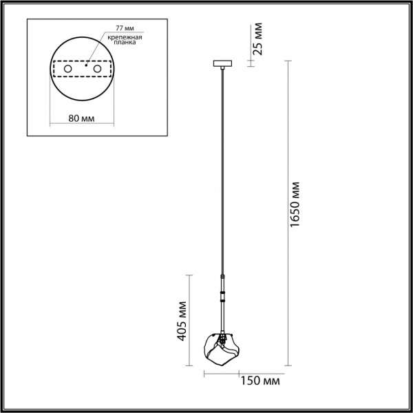 4789/1 LOFT ODL21 433 черный/золотой/прозрачный Подвес G9 1*40W STONO, изображение 7