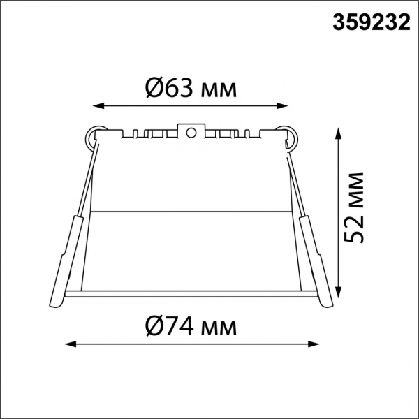 359232 SPOT NT23 282 белый Светильник встраиваемый светодиодный IP20 LED 6W 220V 360Лм 3000К TRAN, изображение 6