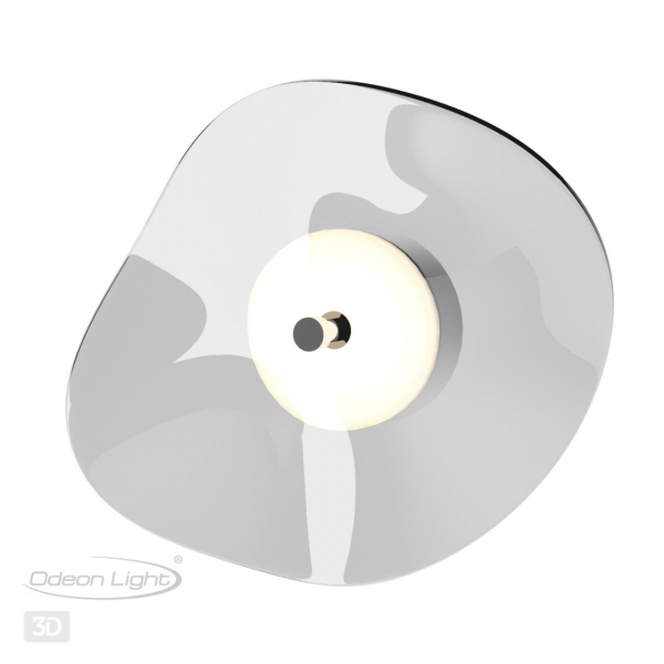 4858/5WL L-VISION ODL_EX21 97 никель/дымчатый/стекло Настенный светильник LED 1*5W 3500K FLUENT, изображение 8
