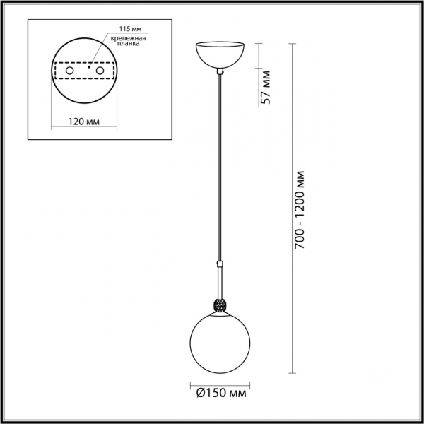 6536/1 MODERNI LN23 111 золотой Подвес E27 1*40W 220V MARSHA, изображение 3