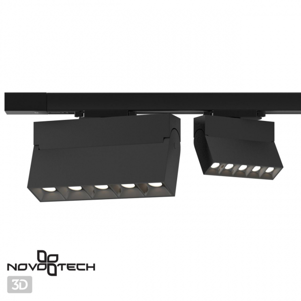 358327 PORT NT19 151 черный Трехфазный трековый свтильник IP33 LED 4000К 13W 110-265V EOS, изображение 3