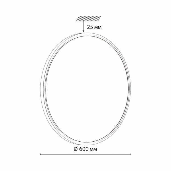 7660/48L MITRA LED SN 54 Светильник пластик/белый/черный LED 48Вт 3000/4000K D600 IP40 ALFA BLACK, изображение 12