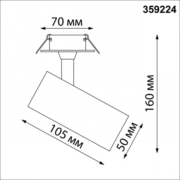 359224 SPOT NT23 267 черный Светильник встраиваемый светодиодный IP20 LED 15W 220V 1440Лм 3000К SELENE, изображение 4