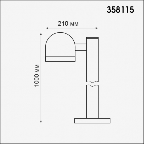 358115 STREET NT19 366 темно-серый  Ландшафтный светильник IP65 LED 3000К 10W 100-240V GALEATI, изображение 3
