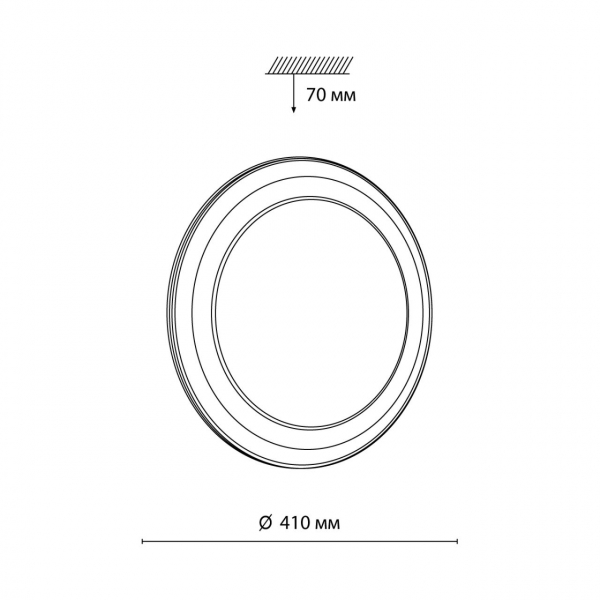 7617/DL PALE SN 96 Светильник пластик/белый LED 48Вт 3000-6300K D410 IP43 пульт ДУ SETTA, изображение 7
