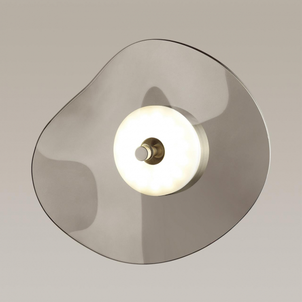 4858/5WL L-VISION ODL_EX21 97 никель/дымчатый/стекло Настенный светильник LED 1*5W 3500K FLUENT, изображение 3