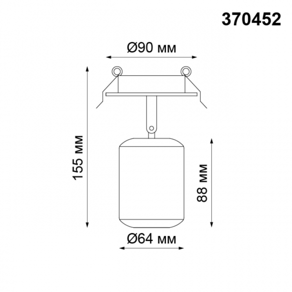 370452 SPOT NT19 316 белый Встраиваемый светильник IP20 GU10 50W 220V PIPE, изображение 3