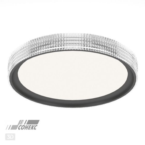 3049/EL PALE SN 132 Светильник пластик/белый/черный LED 72Вт 3000-6300K D490 IP43 пульт ДУ SHINY, изображение 5