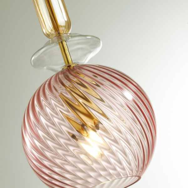4862/1 PENDANT ODL21 373 розовый/золото Подвес E27 1*60W BELLA, изображение 5