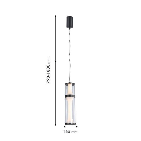 4245-2P, подвес, D165xH790/1500, LEDx20W, 435LM, 4000K, included, изображение 2