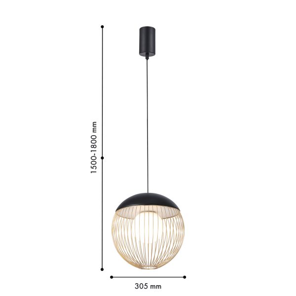4240-1P, подвес, D305xH440/1500, LEDx7W, 650LM, 4000K, included, изображение 3