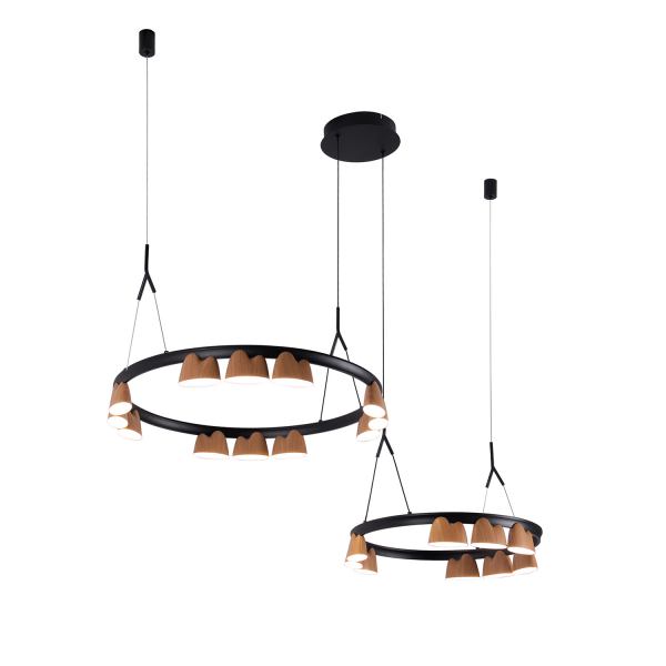 4266-21P, подвесная люстра, L875xW600xH150/1610, LEDx95W, 4085LM, 4000K, included