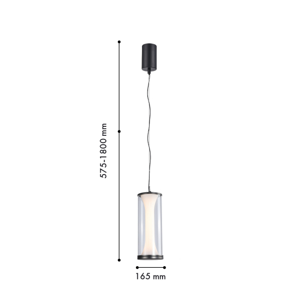 4245-1P, подвес, D165xH575/1500, LEDx12W, 294LM, 4000K, included, изображение 2