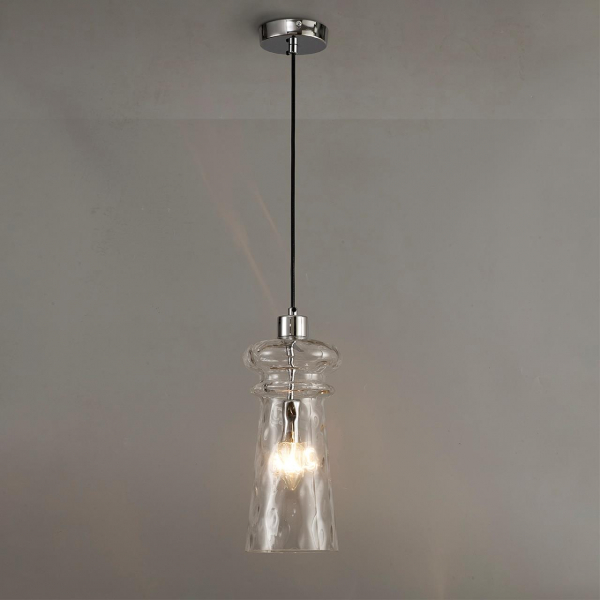 4968/1 MODERN ODL23 300 хром/прозрачный/металл/стекло Подвес E14 1*40W PASTI, изображение 3