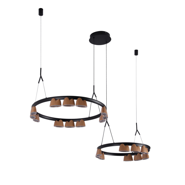 4266-21P, подвесная люстра, L875xW600xH150/1610, LEDx95W, 4085LM, 4000K, included, изображение 2