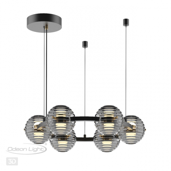Люстра 5041/60L TRONI черн LED 60W 4000K, изображение 5