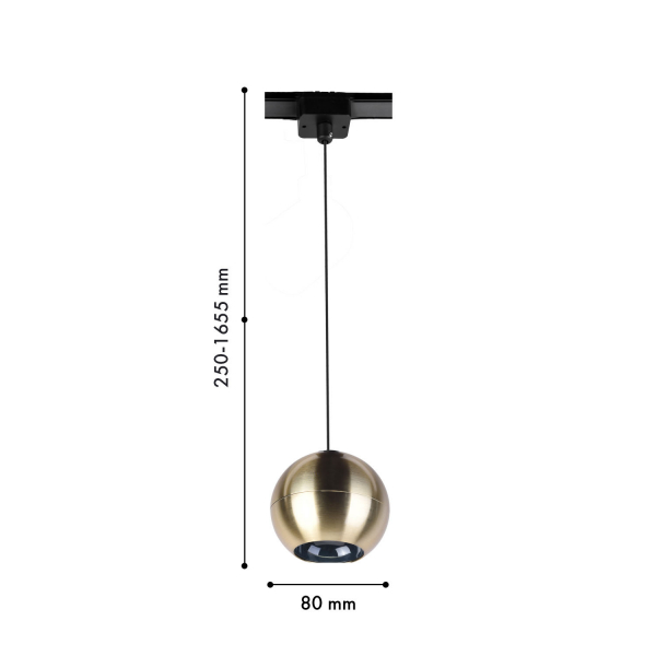 4229-1P, подвес, D80xH1650, LEDx8W, 42V, 400LM, 3000-6000K, IP20, included, изображение 2