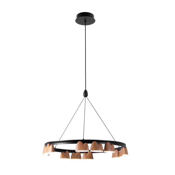 4266-12P, подвесная люстра, D600xH150/1610, LEDx56W, 2400LM, 4000K, included