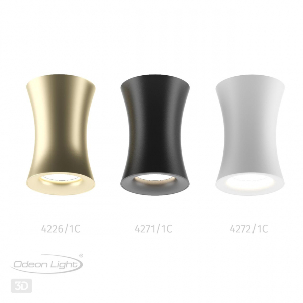 4272/1C HIGHTECH ODL21 247 черный/металл Потолочный светильник IP44 GU10 1*50W ZETTA, изображение 4