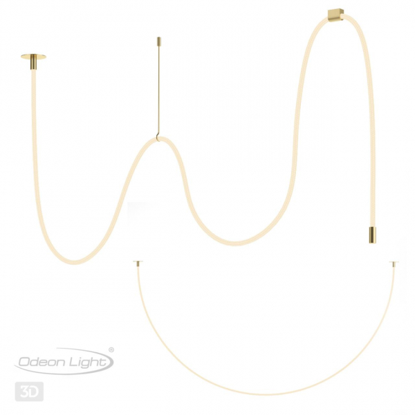 4399/40CL HIGHTECH ODL23 134 ант.бронза/металл/канат Потолочный св-к встраиваемый (2 крепления и крючок в комплекте) IP20 LED 40W 1580Лм 3000K CORDA, изображение 9