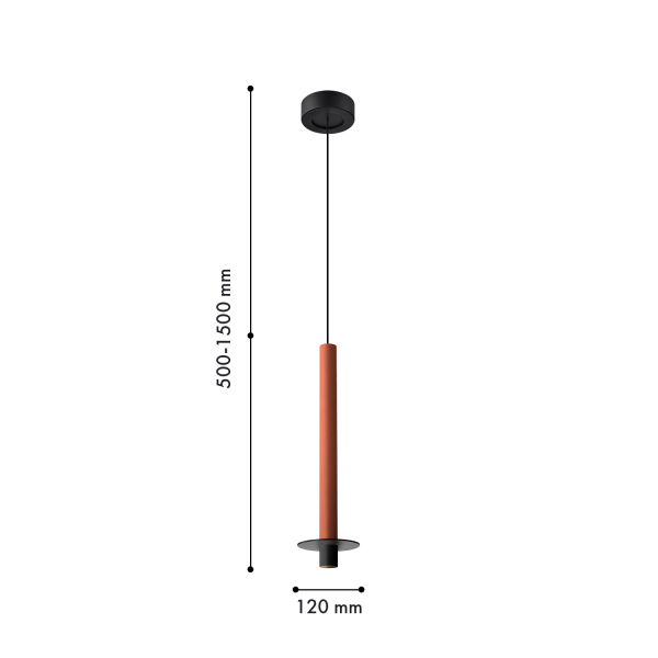 4405-1P, подвес, D120xH500/1500, LEDx6W, 525LM, 4000K, IP20, included, изображение 2