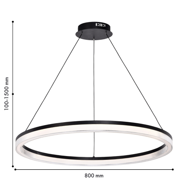 4399-8P, подвесная люстра, D800xH100/1500, LEDx42W, 3675LM, 4000K, IP20, included, изображение 2