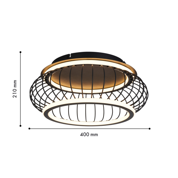 4435-2C, потолочный светильник, D400xH210, LEDx80W, 4300LM, 3000-6000K, included, remote control, изображение 3