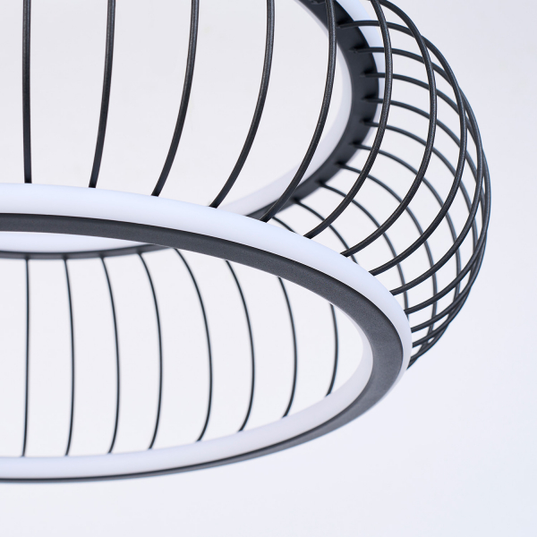4435-2P, подвесная люстра, D500xH210/1200, LEDx80W, 4300LM, 3000-6000K, included, remote control, изображение 3