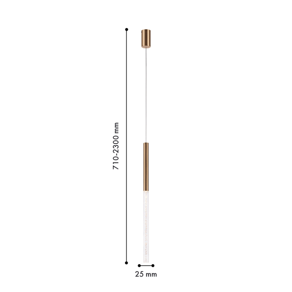 4311-1P, подвес, D25xH710/2300, 1xLEDx7W, 320LM, 4000K, included, изображение 2