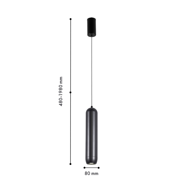4294-1P, подвес, D80xH480/1980, LEDx4W, 400LM, 4000K, included, изображение 3