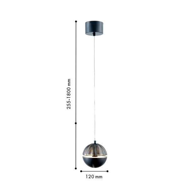 4326-1P, подвес, D120xH255/1800, 1xLEDx5W, 400LM, 4000K, included, изображение 2