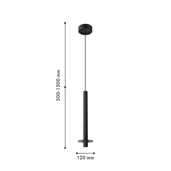 4402-1P, подвес, D120xH500/1500, LEDx6W, 525LM, 4000K, IP20, included, изображение 2