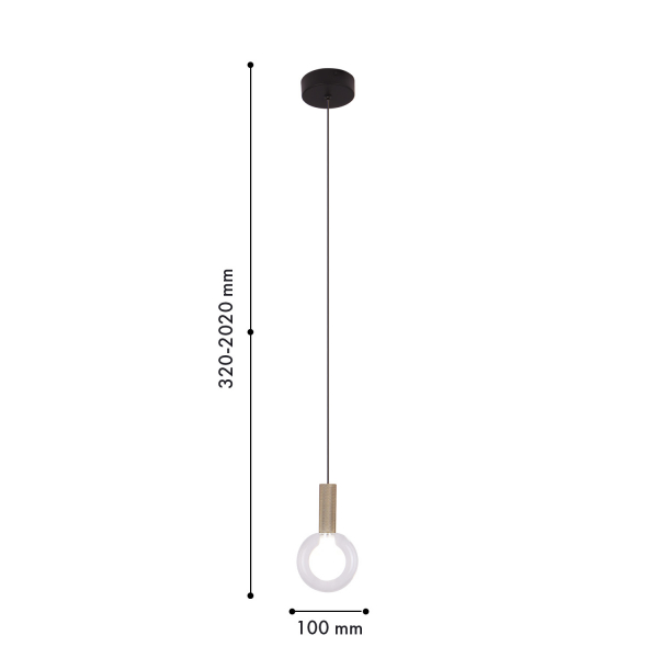 4378-1P, подвес, D100xH320/2020, LEDx3W, 195LM, 4000K, included, изображение 2