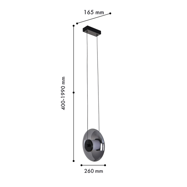 4373-1P, подвес, D260xW165xH400/1990, LEDx7W, 490LM, 4000K, included, изображение 3