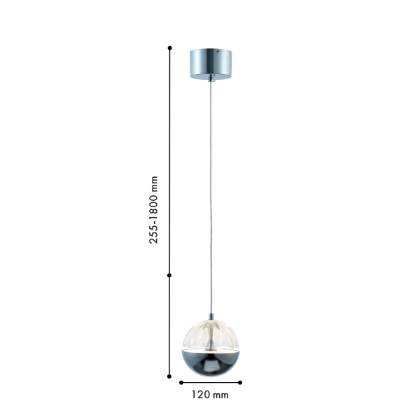 4327-1P, подвес, D120xH255/1800, 1xLEDx5W, 400LM, 4000K, included, изображение 2