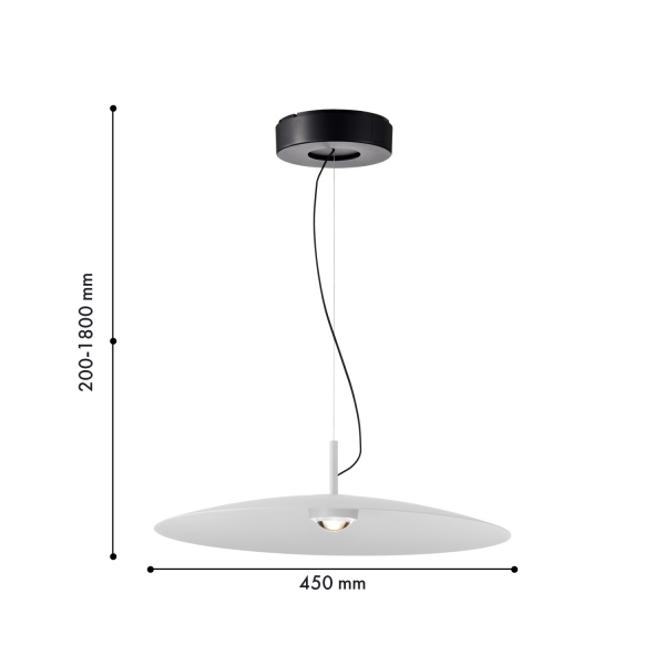 4410-1P, подвес, D450xH200/1800, LEDx8W, 700LM, 4000K, IP20, included, изображение 2