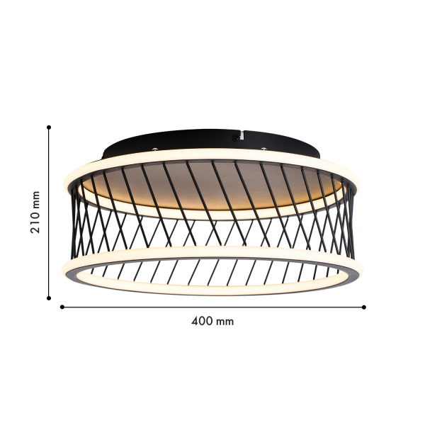 4436-2C, потолочный светильник, D400xH210, LEDx80W, 4300LM, 3000-6000K, included, remote control, изображение 2
