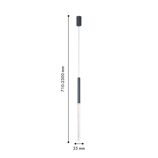 4310-1P, подвес, D25xH710/2300, 1xLEDx7W, 320LM, 4000K, included, изображение 2