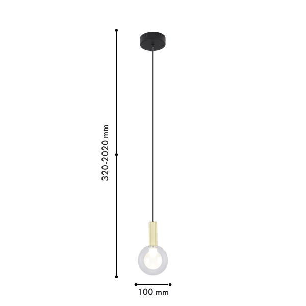 4377-1P, подвес, D100xH320/2020, LEDx3W, 195LM, 4000K, included, изображение 2