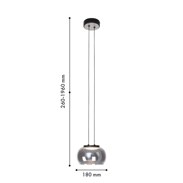 4376-1P, подвес, D180xH260/1960, LEDx7W, 490LM, 4000K, included, изображение 3
