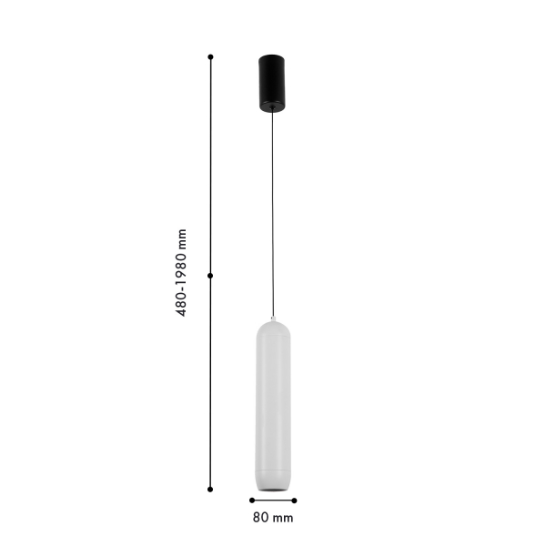 4293-1P, подвес, D80xH480/1980, LEDx4W, 400LM, 4000K, included, изображение 3