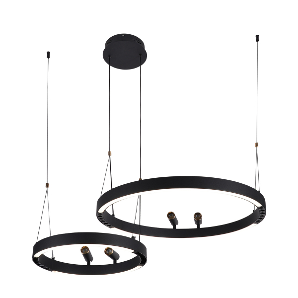 4474-2P, подвесная люстра, D830xH1000/1800, LEDx53W + LEDx33W + 4xLEDx3W, 3000-6500K, included, remote control, изображение 7