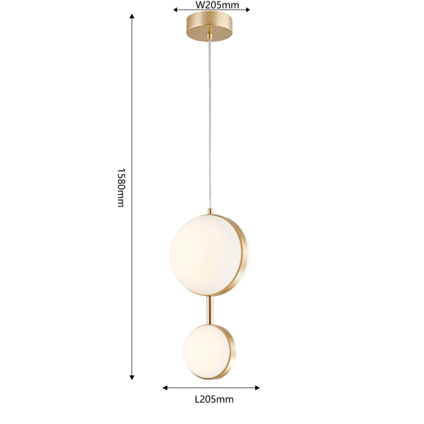 4448-2P, подвес, D205xH580/1580, LEDx15W, 1590LM, 4000K, included, изображение 3